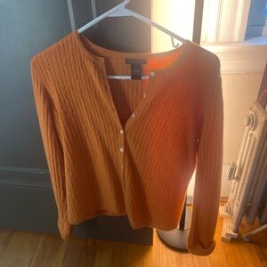 NWOT orange 100% cashmere